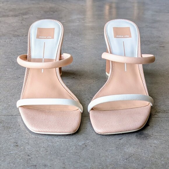 Dolce Vita Noles Heels Cream White Block Heel Mule Sandal size 10 - Picture 3 of 10